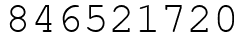 Число 846521720.
