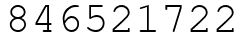 Число 846521722.