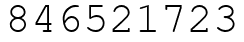 Число 846521723.