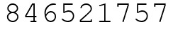 Число 846521757.