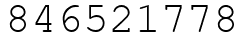 Число 846521778.