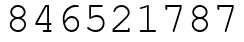 Число 846521787.