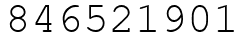 Число 846521901.