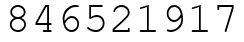 Число 846521917.