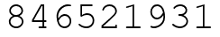Число 846521931.