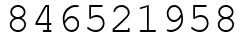 Число 846521958.