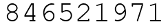 Число 846521971.
