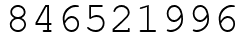 Число 846521996.