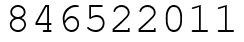 Число 846522011.