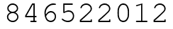 Число 846522012.