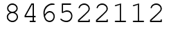 Число 846522112.