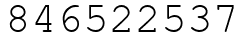 Число 846522537.