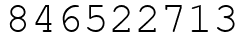 Число 846522713.