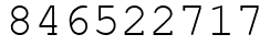 Число 846522717.