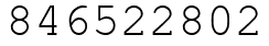 Число 846522802.