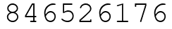 Число 846526176.