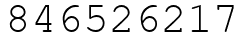 Число 846526217.