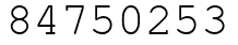 Число 84750253.