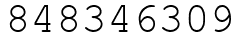 Число 848346309.