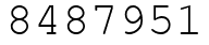 Число 8487951.