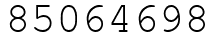 Число 85064698.