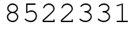 Число 8522331.