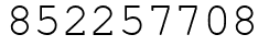Число 852257708.