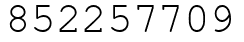 Число 852257709.