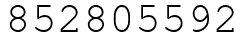 Число 852805592.