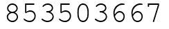 Число 853503667.