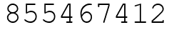 Число 855467412.