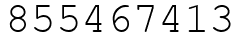Число 855467413.