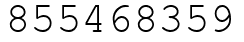 Число 855468359.