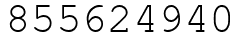 Число 855624940.