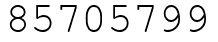 Число 85705799.