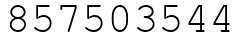 Число 857503544.