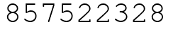 Число 857522328.