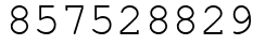 Число 857528829.