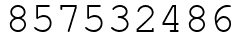 Число 857532486.