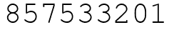 Число 857533201.