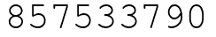 Число 857533790.