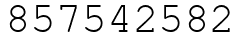 Число 857542582.