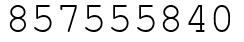 Число 857555840.