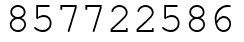 Число 857722586.