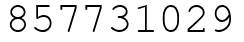Число 857731029.