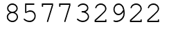 Число 857732922.