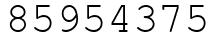 Число 85954375.