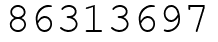 Число 86313697.