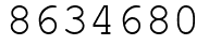 Число 8634680.