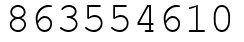 Число 863554610.